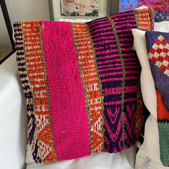 SOLD - Boho Chic Handwoven Turkish Kilim Pillow Set - Picture 2 of 6